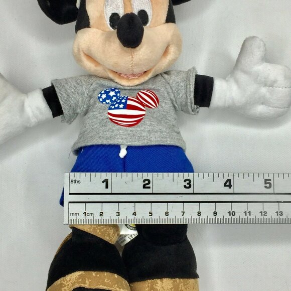 Disney Mickey Mouse 10" Mini Bean Bag Patriotic Plush Toy American Flag Stuffie - Picture 9 of 9
